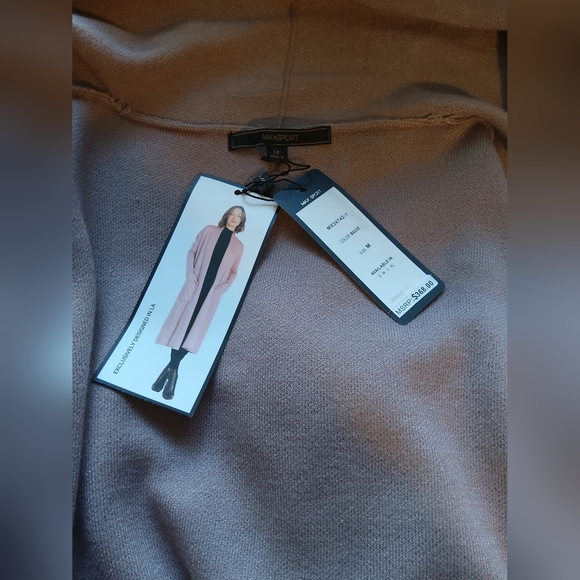 MAX SPORT Elegant Women's Mauve Full Length Cardigan - Picture 6 of 7
